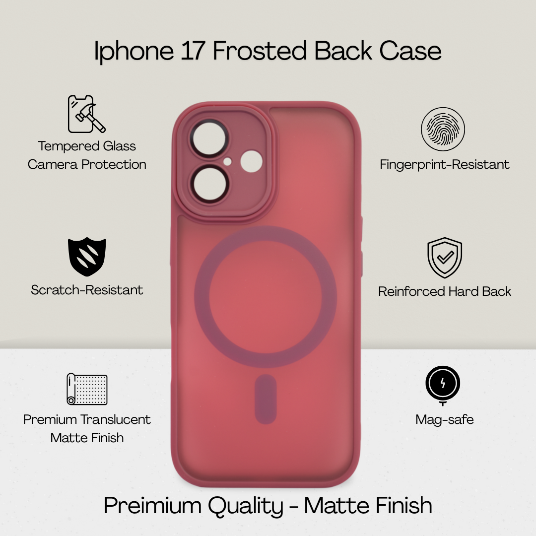 Matte Frosted MagSafe Case for iPhone 17