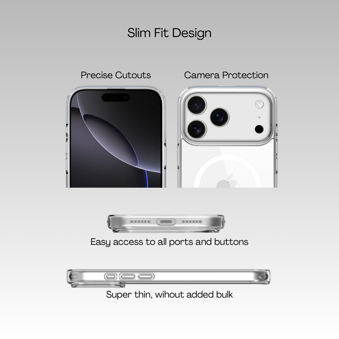 Transparent Clear MagSafe Case for iPhone 17 / 17 Air / 17 Pro / 17 Pro Max