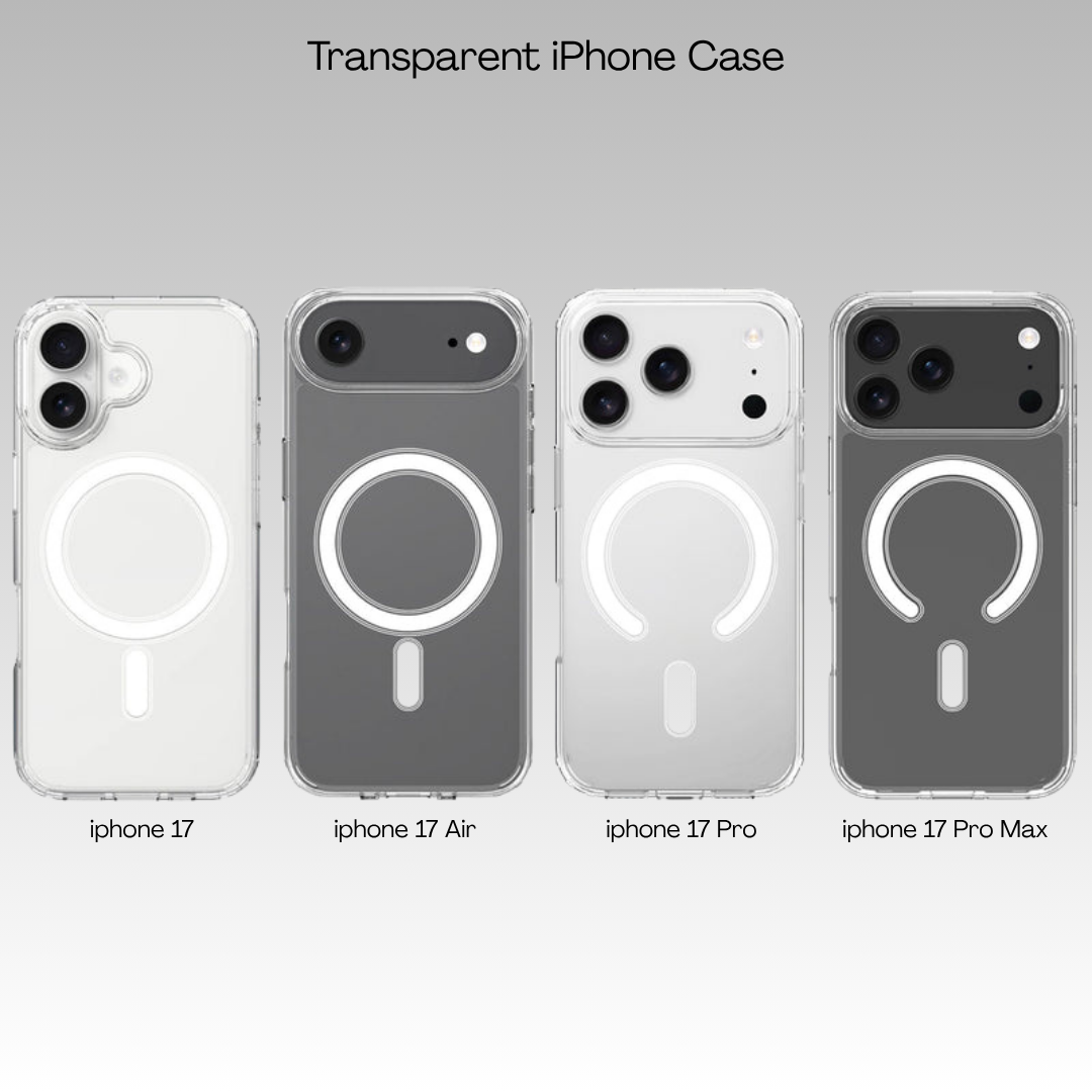 Transparent Clear MagSafe Case for iPhone 17 / 17 Air / 17 Pro / 17 Pro Max